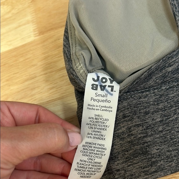 JoyLab Gray Padded Sports Bra - Picture 4 of 5